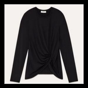 THE GROUP BY BABATON ADAM LONG SLEEVE TWIST FRONT TOP SIZE S